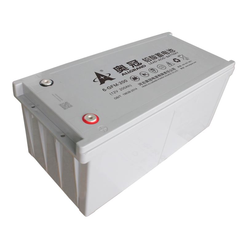 奥冠蓄电池6-GFM-100/12V200AH150/120/100AH/65AH38AH24AH太阳能