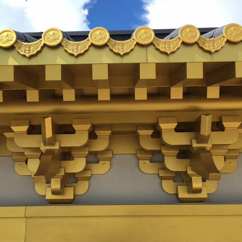 景区楼台连仿古建筑廊建构古建斗拱斗拱斗拱装饰构件厂家直销铝