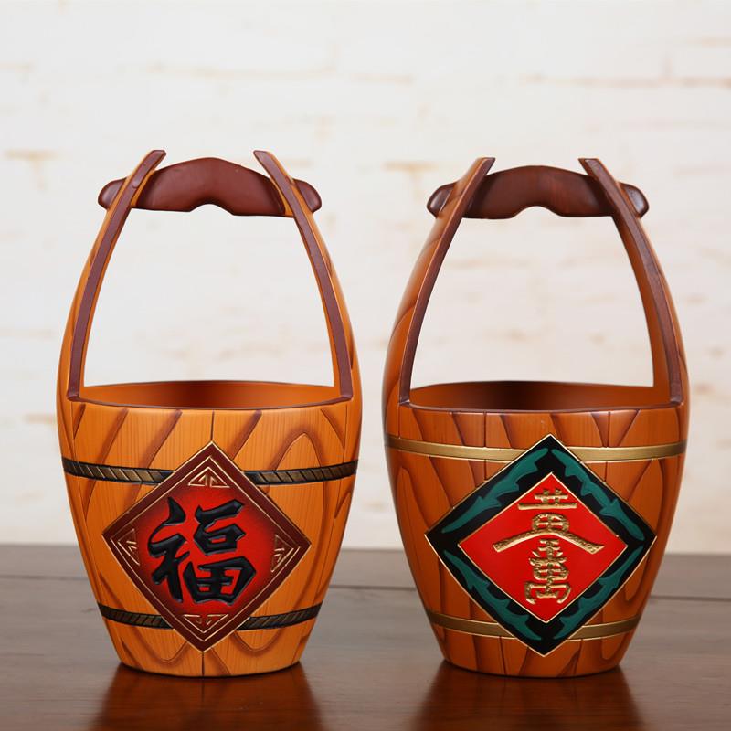 创意家居中式酒柜装饰摆件小饰品客厅玄关隔断新家摆设博古架复古