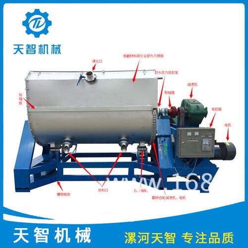 卧式防火涂料搅拌机 不锈钢带侧翻膏体搅拌机 水包水搅拌机