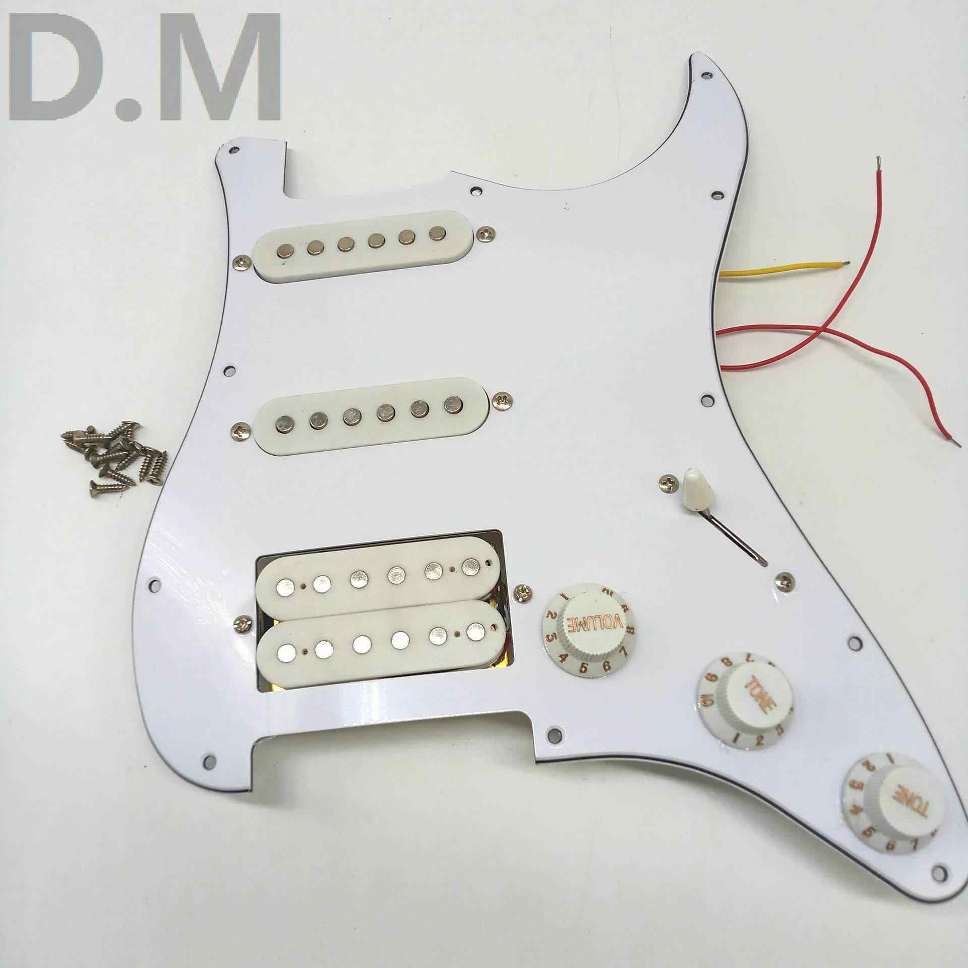 电吉他配件 ST SQ单单双面板带拾音器线路总成 SSH面板全套 白