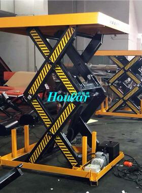 非标订台0面2电动220020x1000双叉剪式提升降平固定式电动升机台