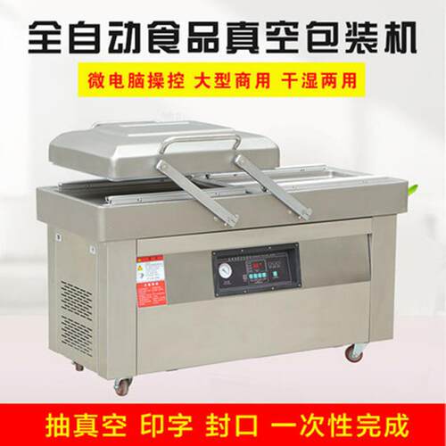 豪华型DZ-600-2S全自动食品真空包装机大型商用干湿两用抽真空机