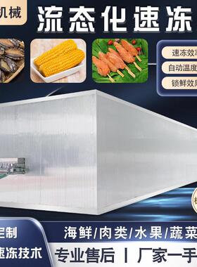 带鱼海鲜速冻机 鸡腿鸡翅速冻流水线 草莓芒果流态化速冻设备