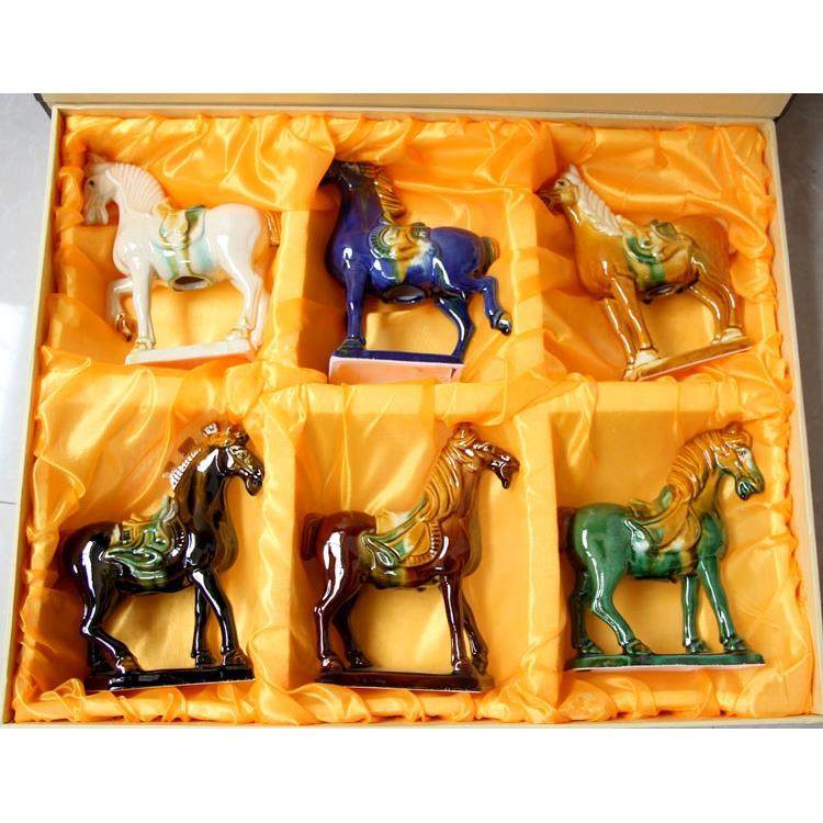 唐三彩马陶瓷马饰品创意招财进宝饰品工艺礼品家庭办公礼品