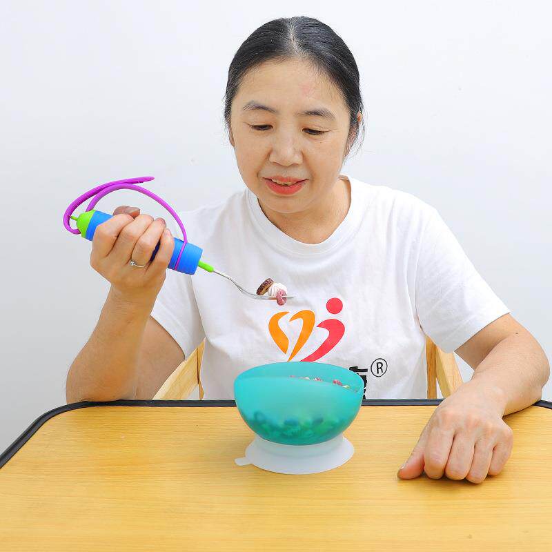 新款直销老人辅助餐具偏瘫病人手抖筷子勺子叉康复助食防洒碗老人