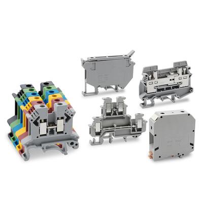 UK2.5B接线端子UK3N/5N/6N/10N/16N导轨式端子排电流保险端子阻燃