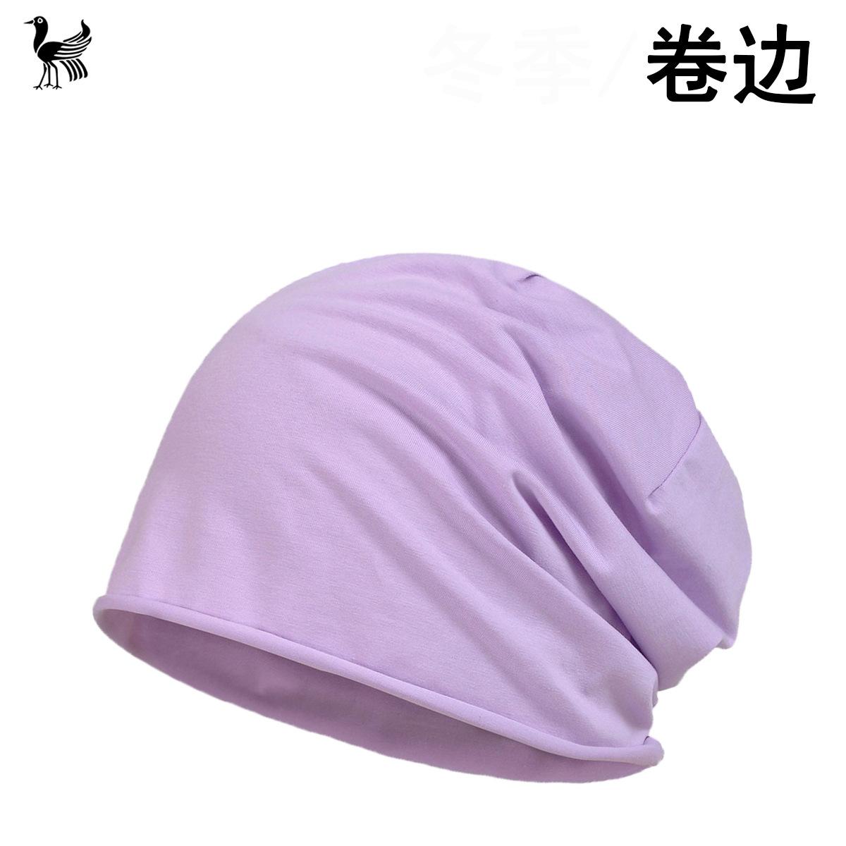 无压感棉套头睡帽包头帽子男女士秋冬薄款头巾月子帽产後化疗後