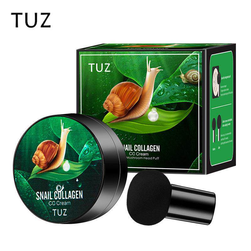 TUZ0214蜗牛胶原蛋白CC霜蘑菇头蜗牛气垫BB霜粉底遮瑕外贸英文