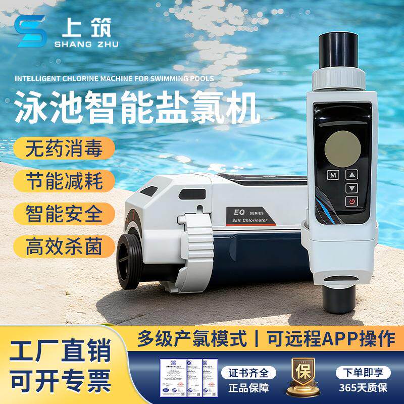跨境泳池盐氯机远程控制次氯酸钠电解发生器温泉浴池消毒杀菌盐机
