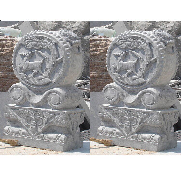 家墩庭大门门墩石多少钱口古建门抱鼓石哪里卖石KBW刻大象门图片
