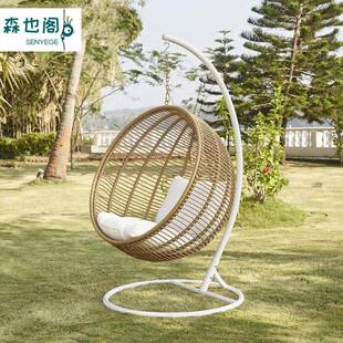 阳台吊篮网红鸟巢吊椅户外悬挂秋千藤编露天摇椅懒人家用室内摇篮