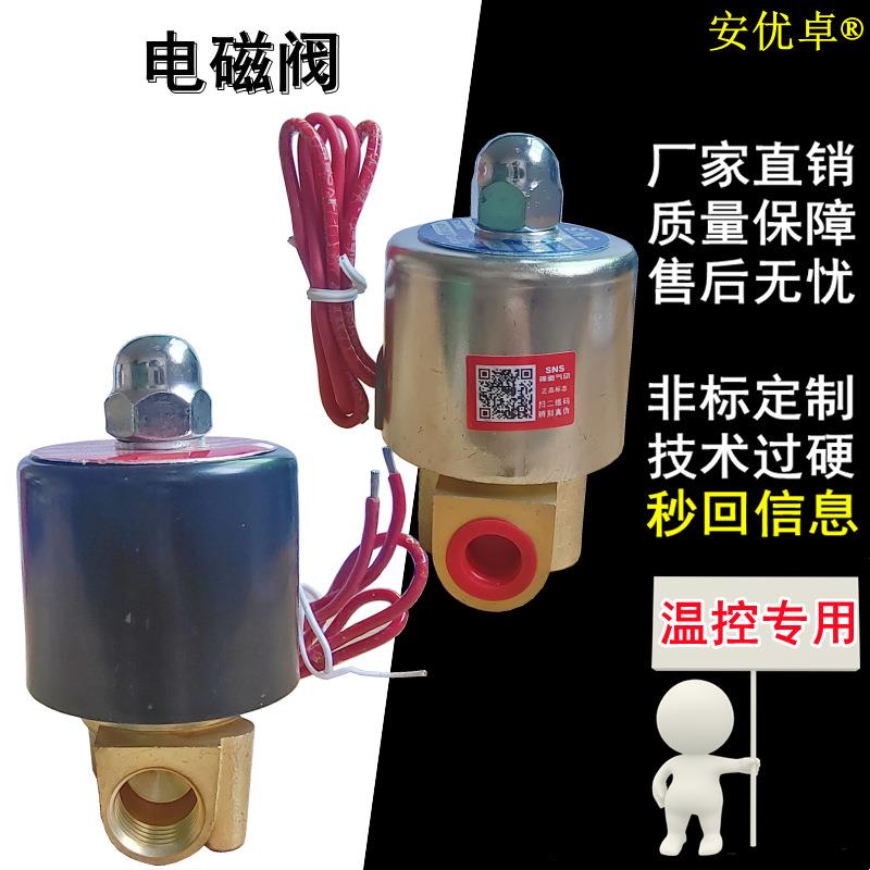 电磁阀温控专用不锈钢式黄铜式ac220V电动控制2分水阀气阀高温