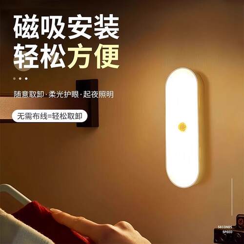 Motion Sensor Night Light Smart Rechargeable Sound-Controlle