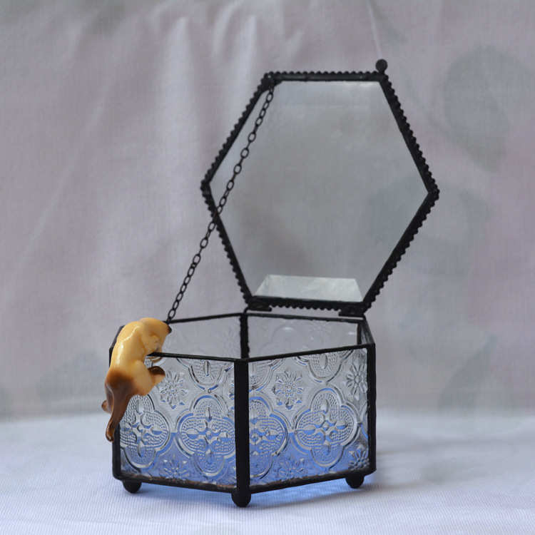 直销零售欧式首饰收纳盒玻璃工艺品珠宝盒首饰盒情侣礼品婚庆礼品