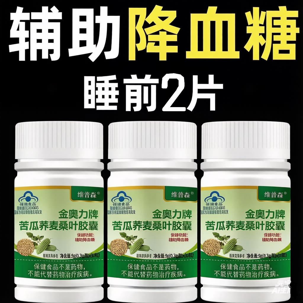 苦瓜荞麦桑叶稳定血糖平衡片调节血糖辅助降中老年人控糖高保健品