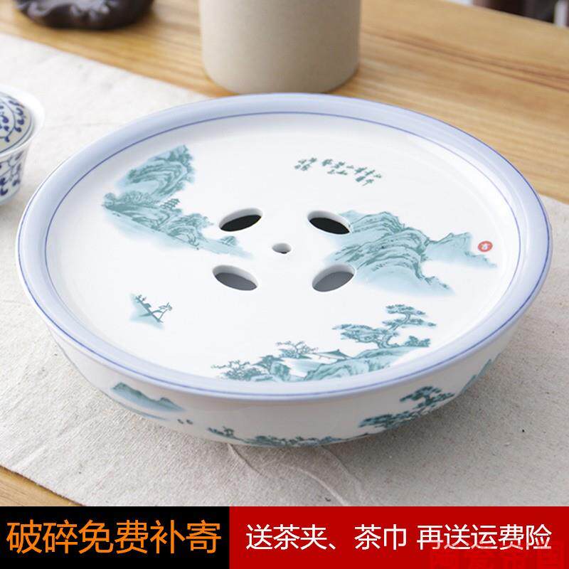 陶瓷潮汕功夫茶具茶船茶盘 特价日用可加印LOGO 空船托盘简约家用