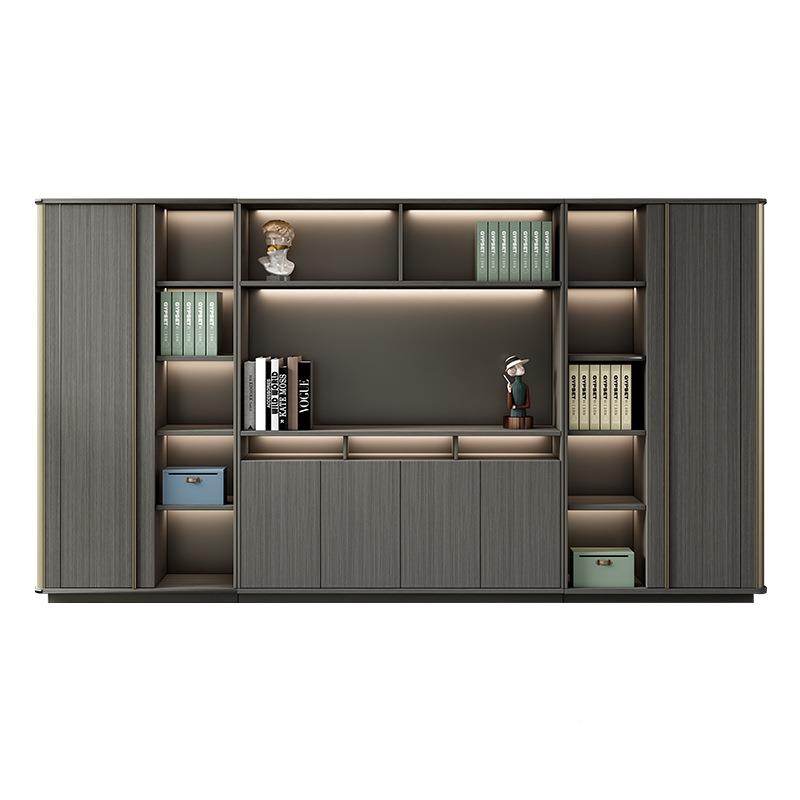 高档办件柜公室储物落柜档文案柜子地简约现代W-01老板桌配套书柜