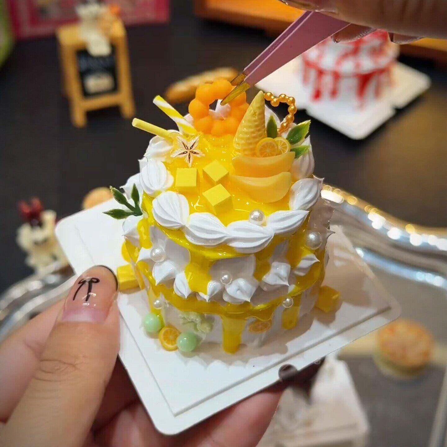 手工DIY蛋糕玩具仿真甜品草莓巧克力蛋糕女孩过家家手作食玩