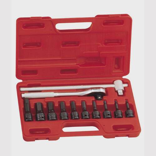 Genius天赋TH-412H工具12件套公制内6角套筒扳手组1/2