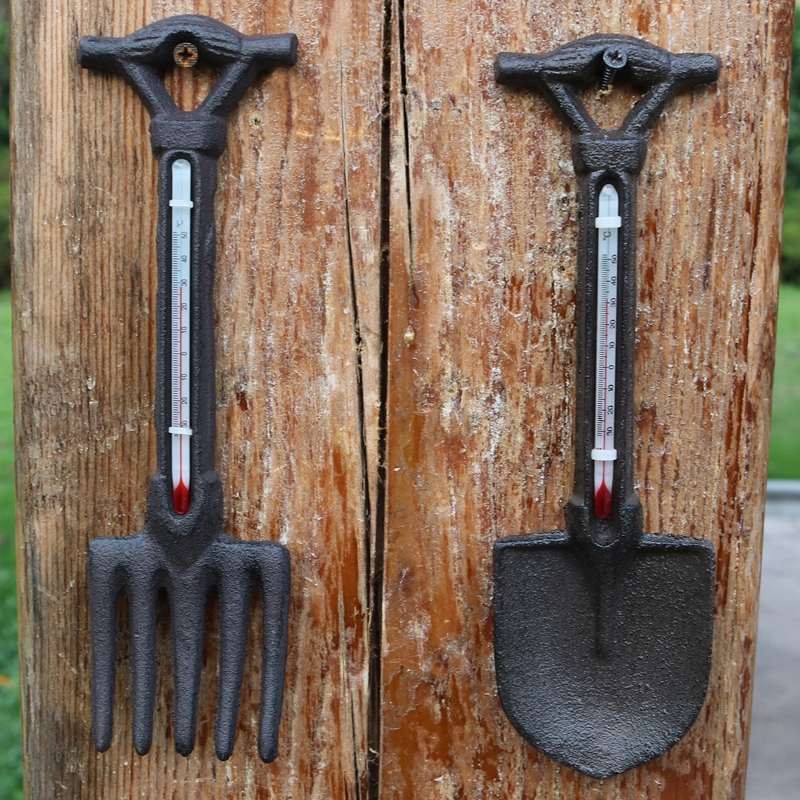 创意铸铁工艺品铁艺工具温度计测温仪壁挂壁饰家居装饰品庭院摆