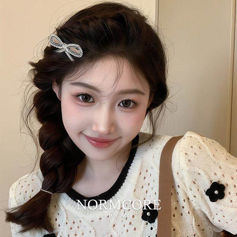 韩系甜美!蝴蝶结发夹女!2026新款侧边刘海边夹前额碎发夹盘发器
