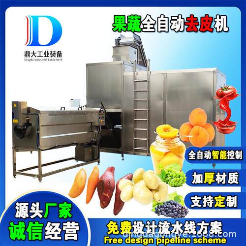 支持定制 黄桃蒸汽去皮机 多功能全自动不锈钢蒸汽脱皮机