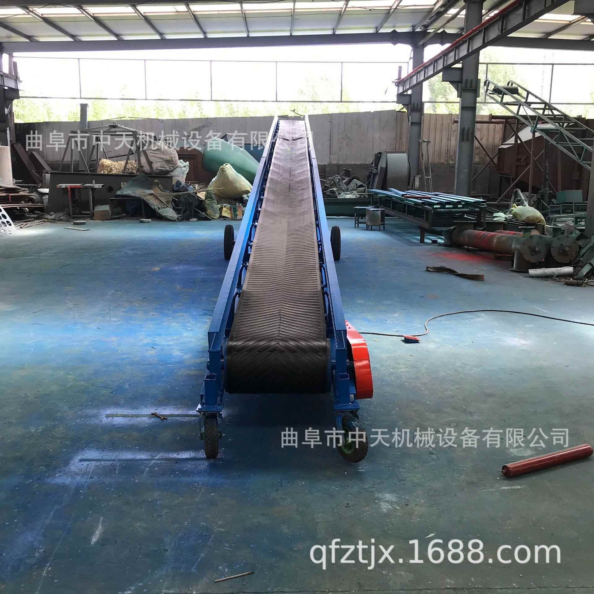 尼龙带式皮带输送机wq888煤渣煤泥管板输送机 石料装仓输送机