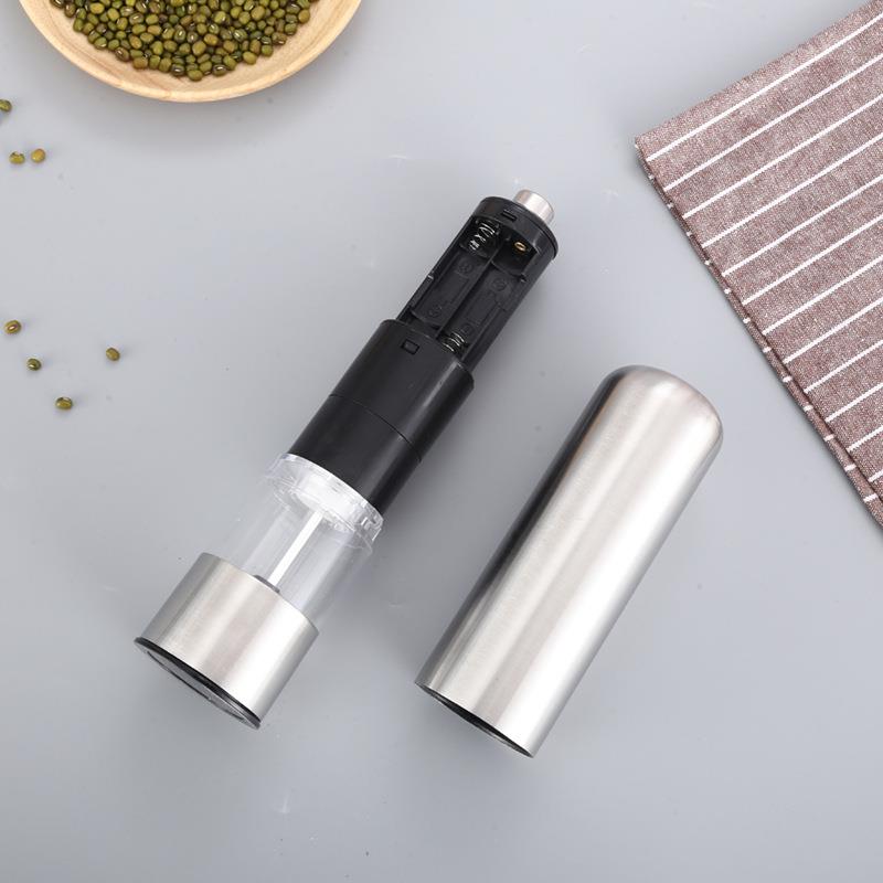 厂家直-现供 电动不锈钢椒盐研磨器 陶瓷磁胡芯胡椒磨货