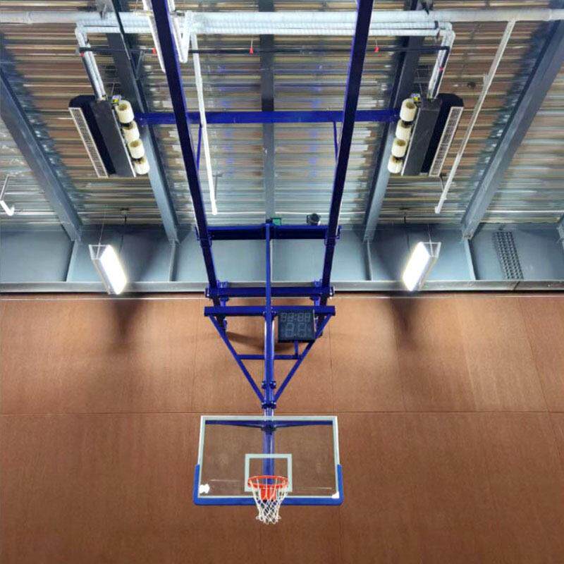 厂家定制吊顶悬挂式篮球架电动折叠篮球架悬挂折叠悬臂升降篮球架