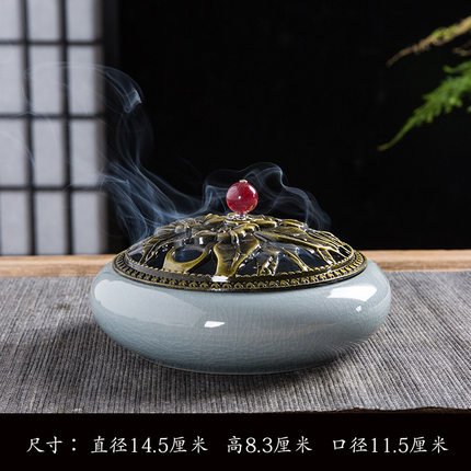香炉大口径新款迷你香薰炉家用日式卧室高级中国家用大复古艾草佛