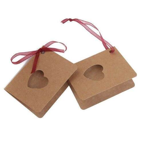 50pcs Card Tag Kraft Paper Hang Tag Gift Tag Blank Tag With