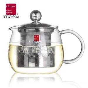 一屋窑玻璃泡茶壶红茶花草茶普洱功夫茶具不锈钢内胆过滤耐热高温