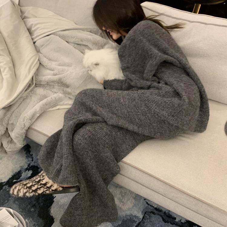 高级感灰色半边绒睡衣女冬季2025新款加绒加厚毛绒家居服秋冬套装
