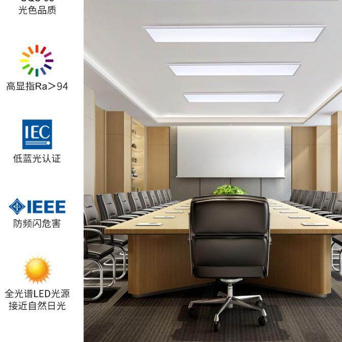 led明装平板灯办公室长条灯简约长方形会议室过道走廊超薄吸顶灯
