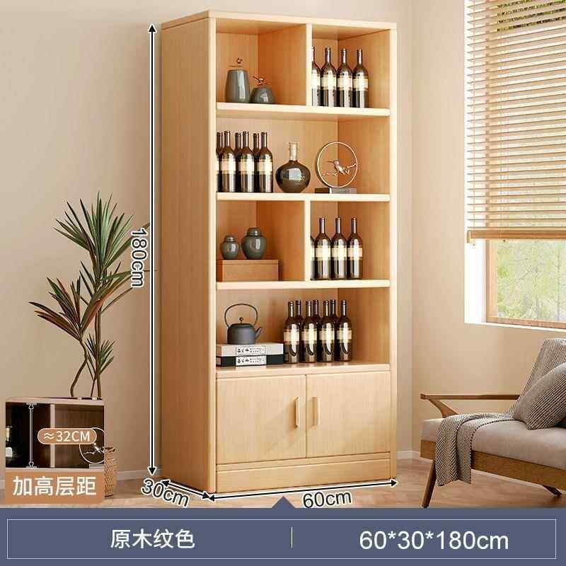实木酒柜家用客厅置物架展示柜商用简约小型玄关柜靠墙隔断柜酒架