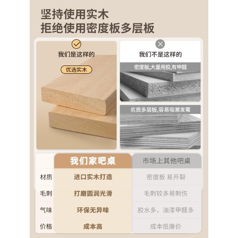 脚吧台桌伸缩木小户型极窄轻奢开放式客厅高阳台实休闲小BZ003吧