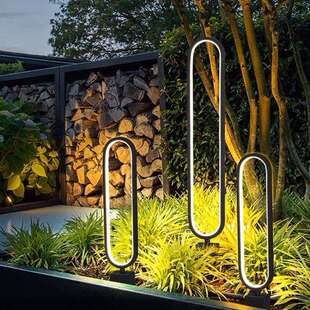 太阳能地插灯花园防水落地灯圆形草坪灯庭院灯太阳能照明