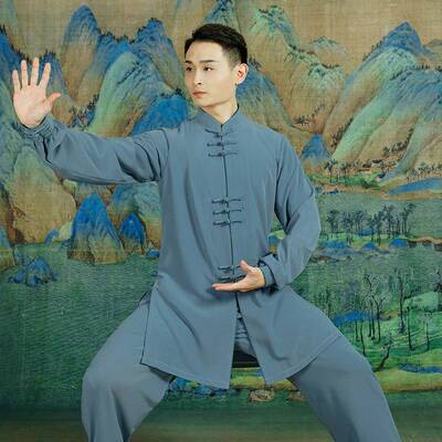 御尊夏春季新款太极服男女武术中式太极拳服装玄净