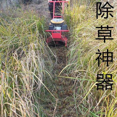 园林开荒草地坦克碎草机 手推式割草除草机械 杂草灭茬粉碎还田机