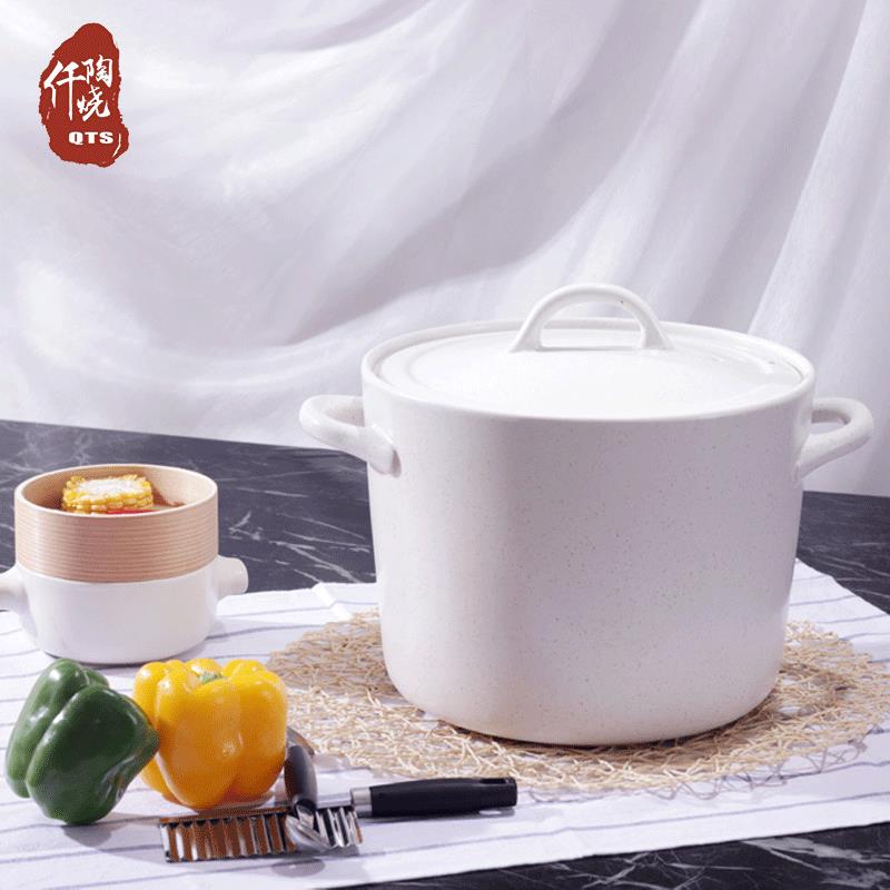 糖水砂锅 8L创意桶型锅超大容量 明火耐高温酒店家用炖汤锅