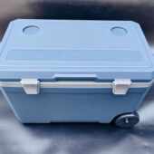 新款 全PU海钓箱45升户外露营保温箱车载食品保鲜箱储冰冷藏箱带轮