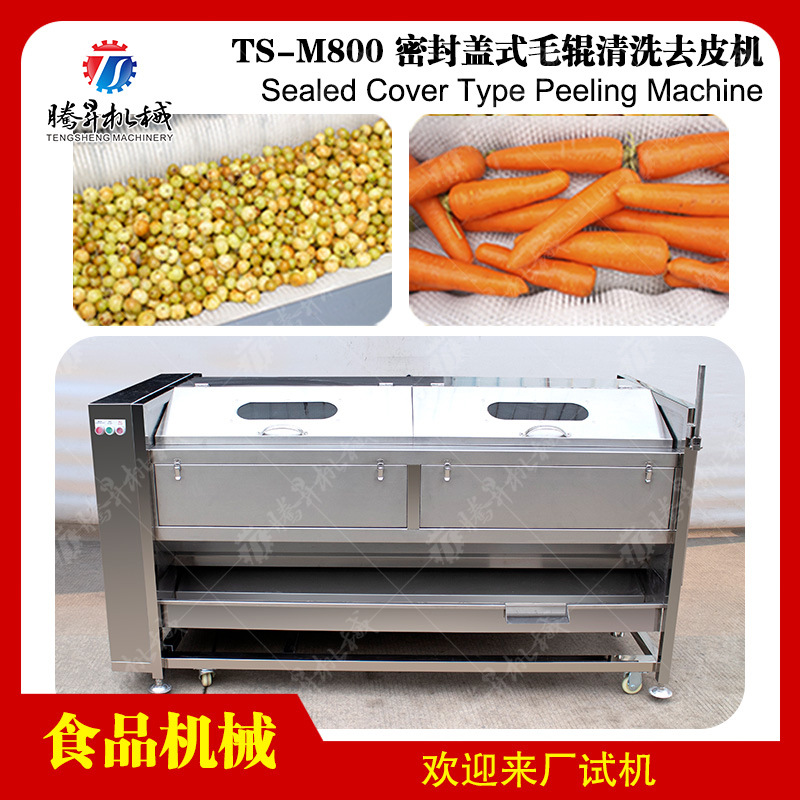 全自动土豆红薯芋头毛辊清洗去皮机 毛刷清洗机 小型 土豆去皮机