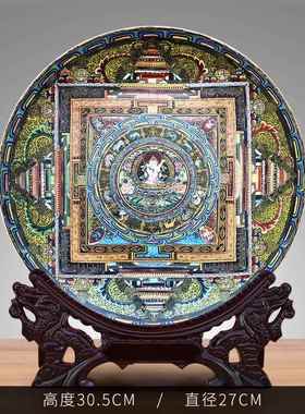 正品景德镇瓷器唐盘子装饰品卡摆件家居饰品博古架陶工艺复古艺术