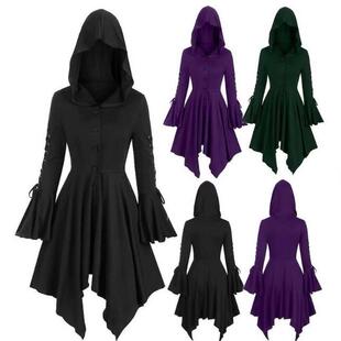 女士连帽不规则斗篷连衣裙Ladies 3XL大码 Halloween cloak dress