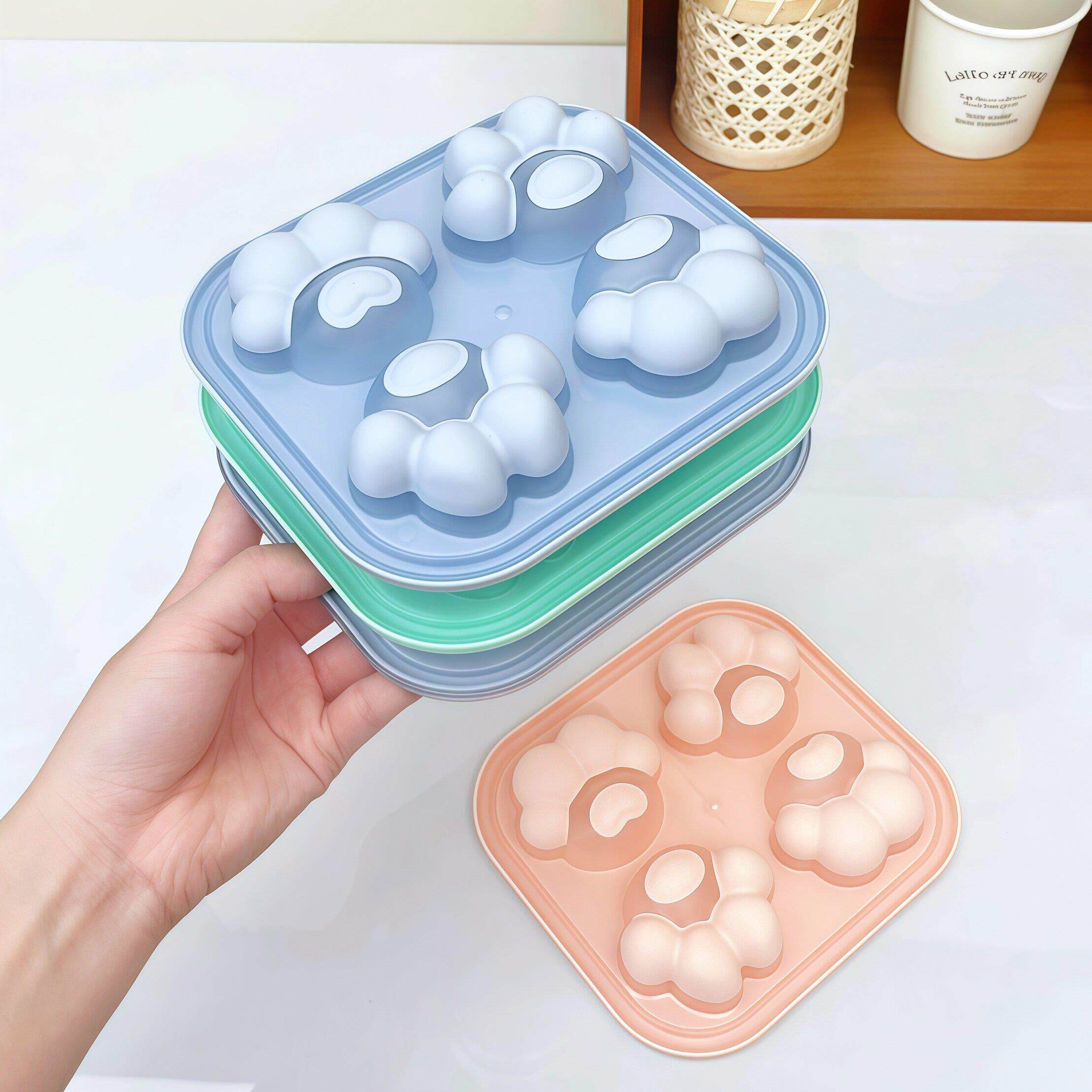 可爱猫爪冰块模具冰格冷饮冻冰家用自制雪糕饮品冰格按压制冰盒