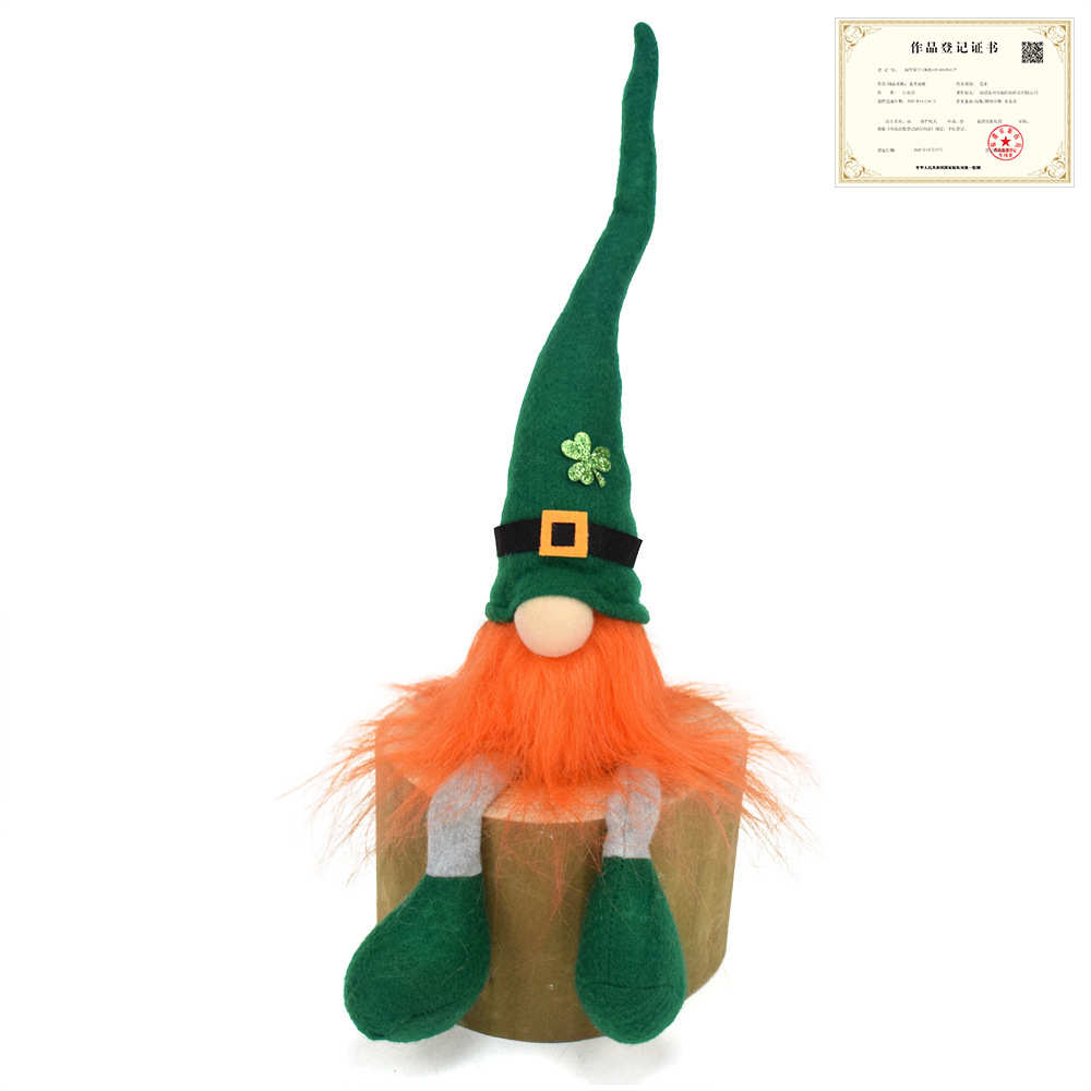 St Patricks Day Faceless Doll Ornaments Holiday