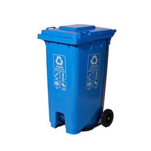 240L街道园区挂车环卫垃圾桶120L塑料分类脚踏户外垃圾桶厂家直销