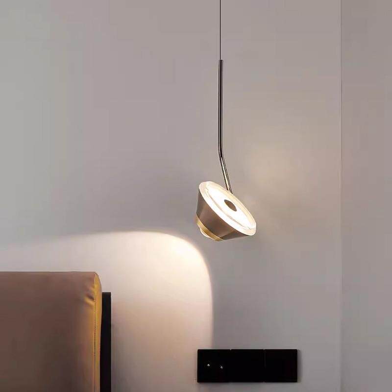 极简卧室书房床头吊灯轻奢过道走廊灯具现代简约餐厅吧台长线吊灯