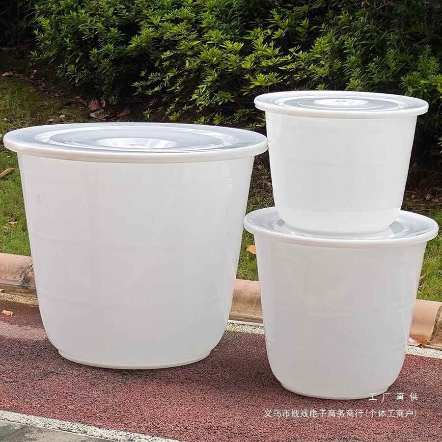 水缸家用厚塑水料大容无品牌/量盖储加水养鱼带特大号圆形大桶发